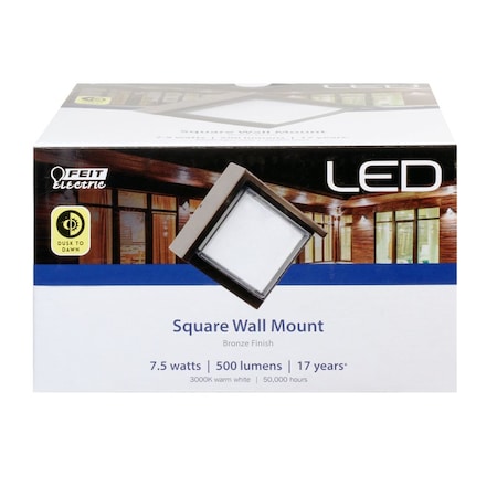 Feit Electric Feit LED Bronze Dusk to Dawn LED Light Fixture S5SQWM/830/DDBZ